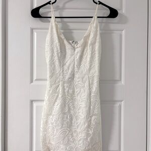 White Lace Mini Dress